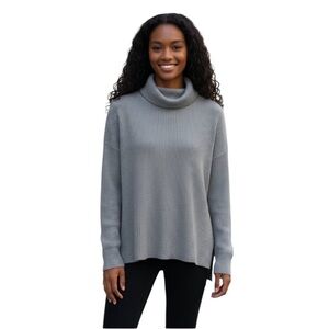 NEW NWT Devotion Cyrus Putty Gray Long Sleeve Ribbed Turtleneck Sweater Size XXS
